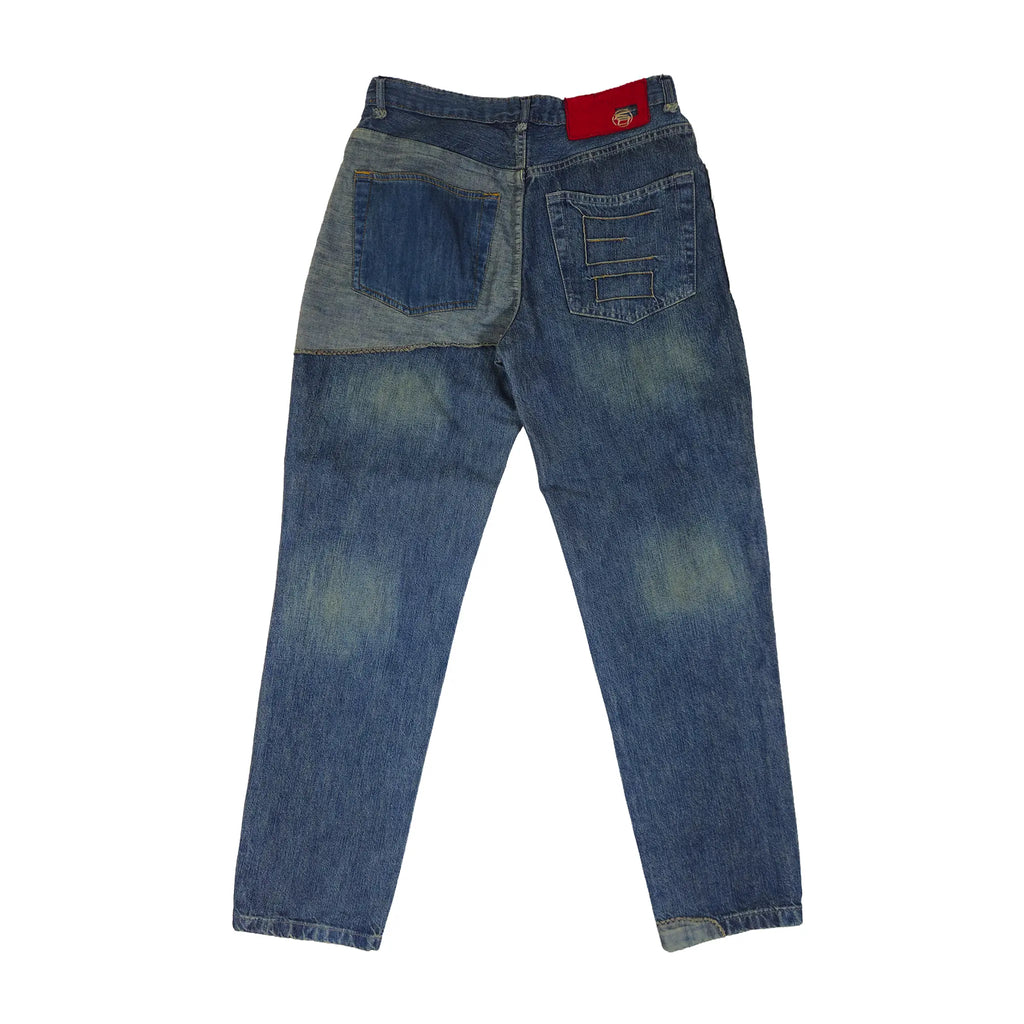Vintage Y2K Ecko Unltd. Asymmetrical Patchwork Multi-Panel Skater Jeans