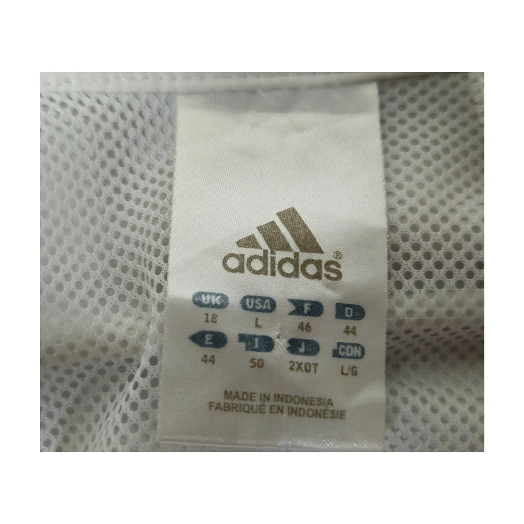 White Adidas Full-Zip Sportswear Mesh-Lined Track Jacket