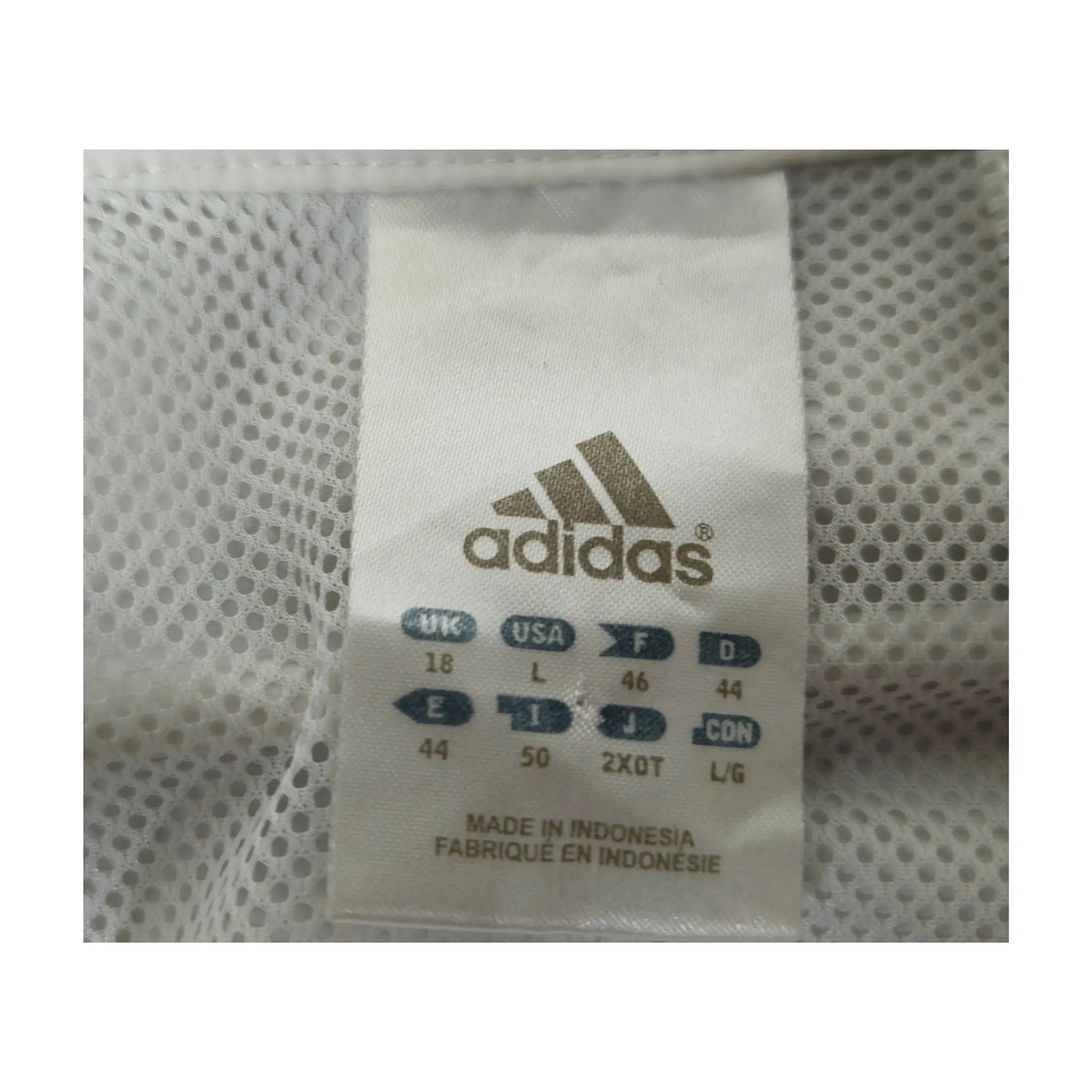 White Adidas Full-Zip Sportswear Mesh-Lined Track Jacket
