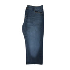 Vintage Y2K Chams Jeans Co. Heavily Studded & Embroidered Plus-Size Cropped Baggy Jeans