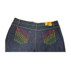 Vintage Y2K Rocawear Rainbow Monogram Embroidered Plus-Size Jeans