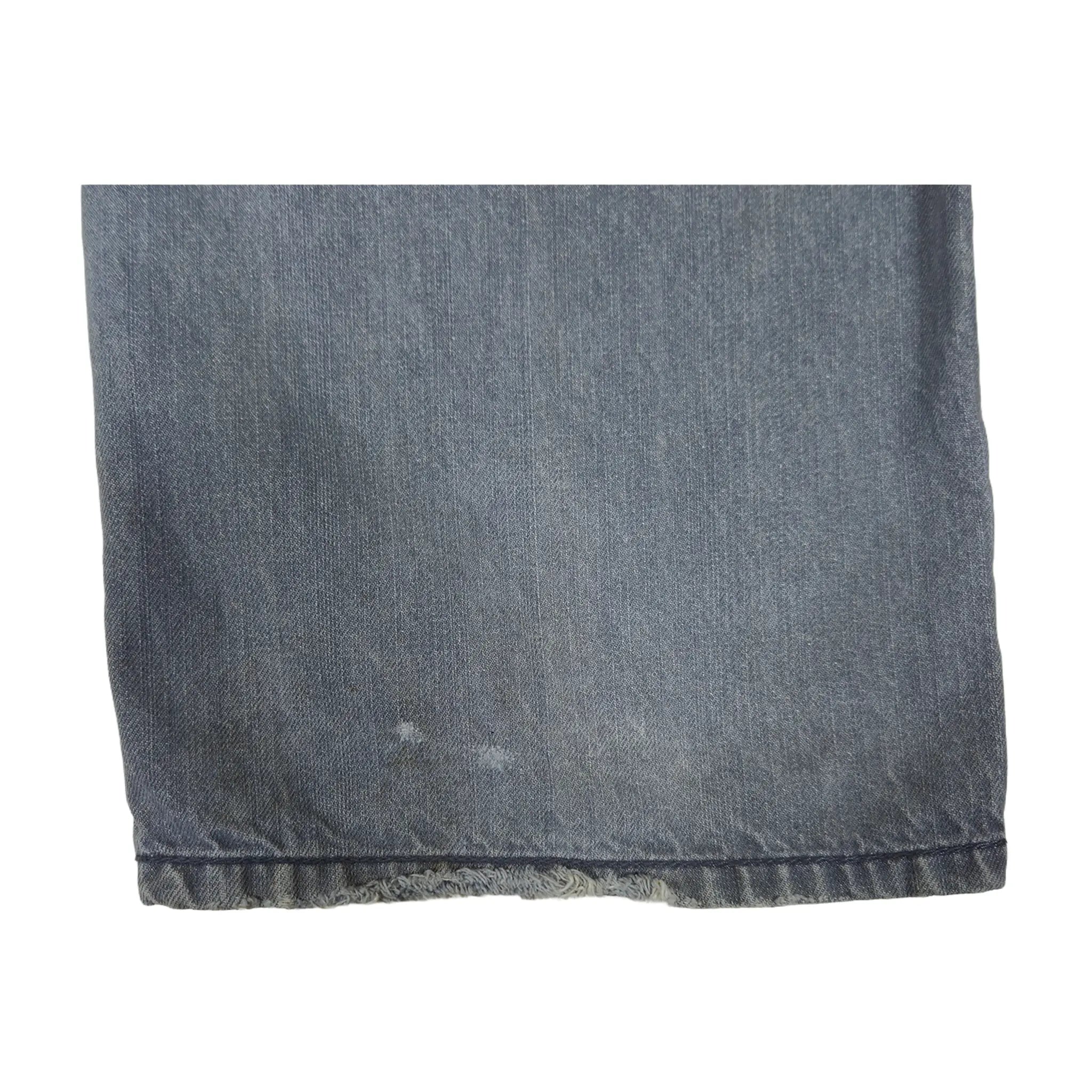 Vintage Y2K Coogi Contrast-Stitch Faded Grey Baggy Jeans