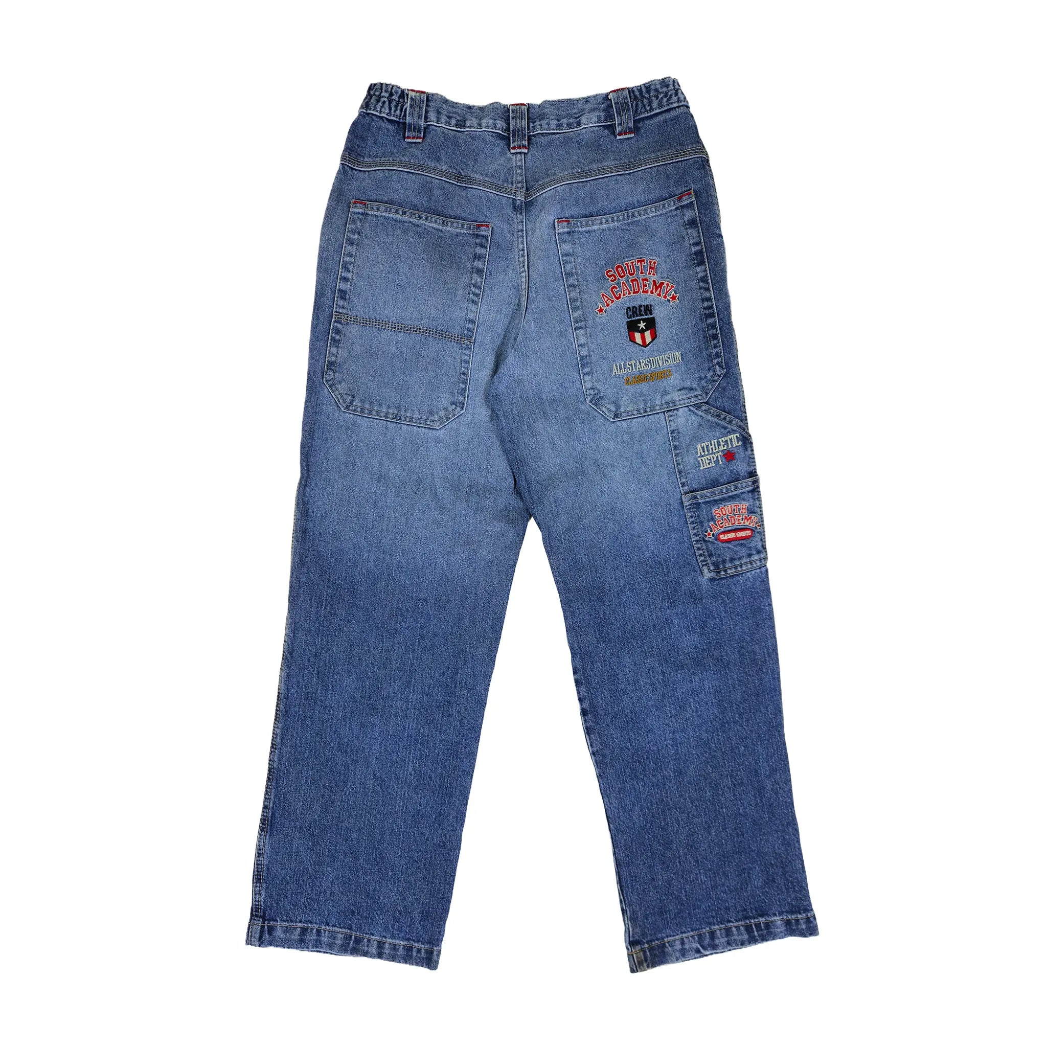 Vintage Y2K "Here & There" C&A South Academy Embroidered Carpenter Skater Jeans