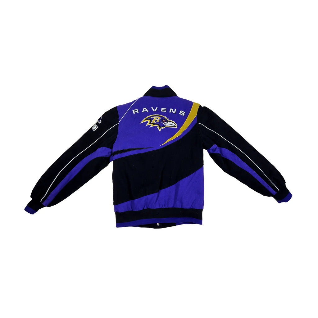 Retro G-III Baltimore Ravens Heavyweight Quilted Bomber Jacket