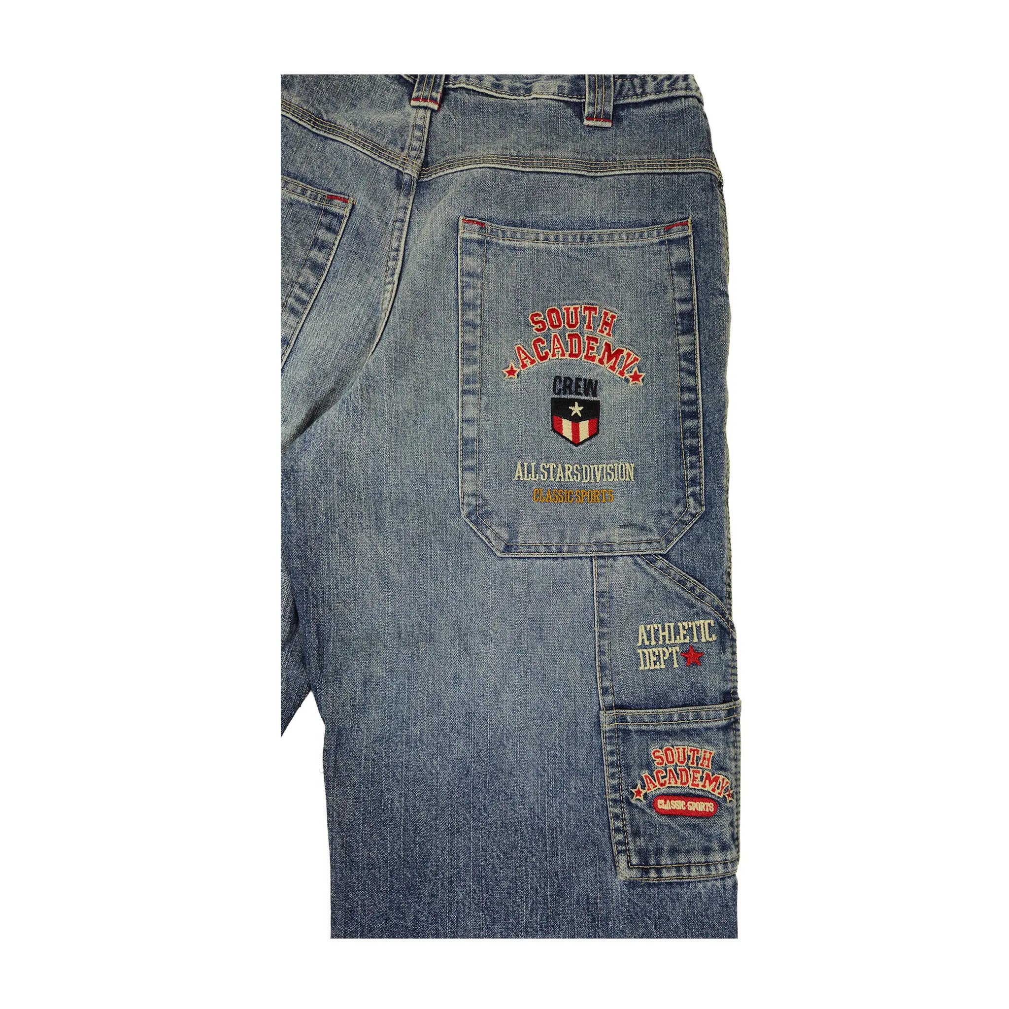 Vintage Y2K "Here & There" C&A South Academy Embroidered Carpenter Skater Jeans