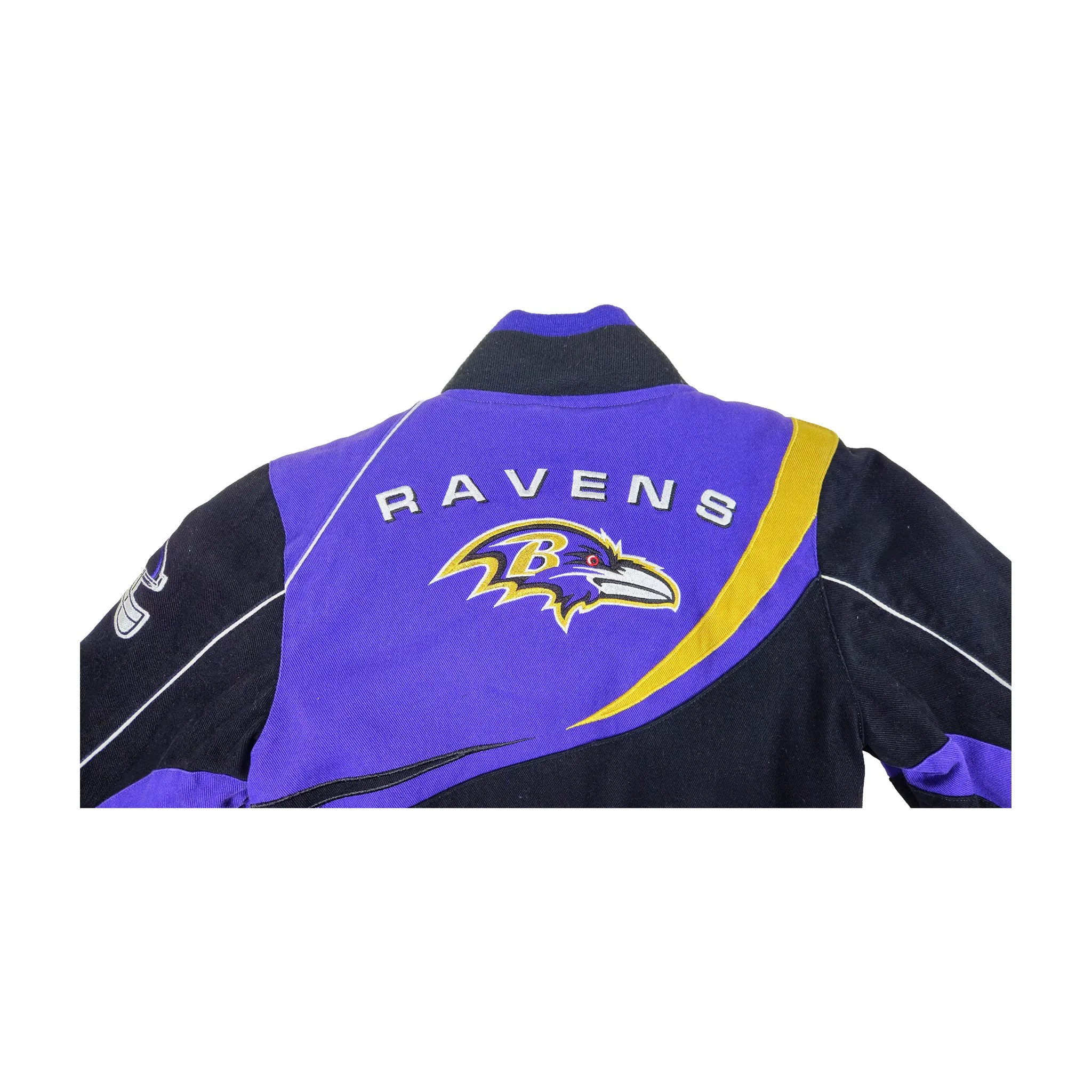 Retro G-III Baltimore Ravens Heavyweight Quilted Bomber Jacket