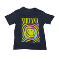 Nirvana Multi-Color Swirl Smiley Logo Graphic T-Shirt