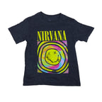 Nirvana Multi-Color Swirl Smiley Logo Graphic T-Shirt