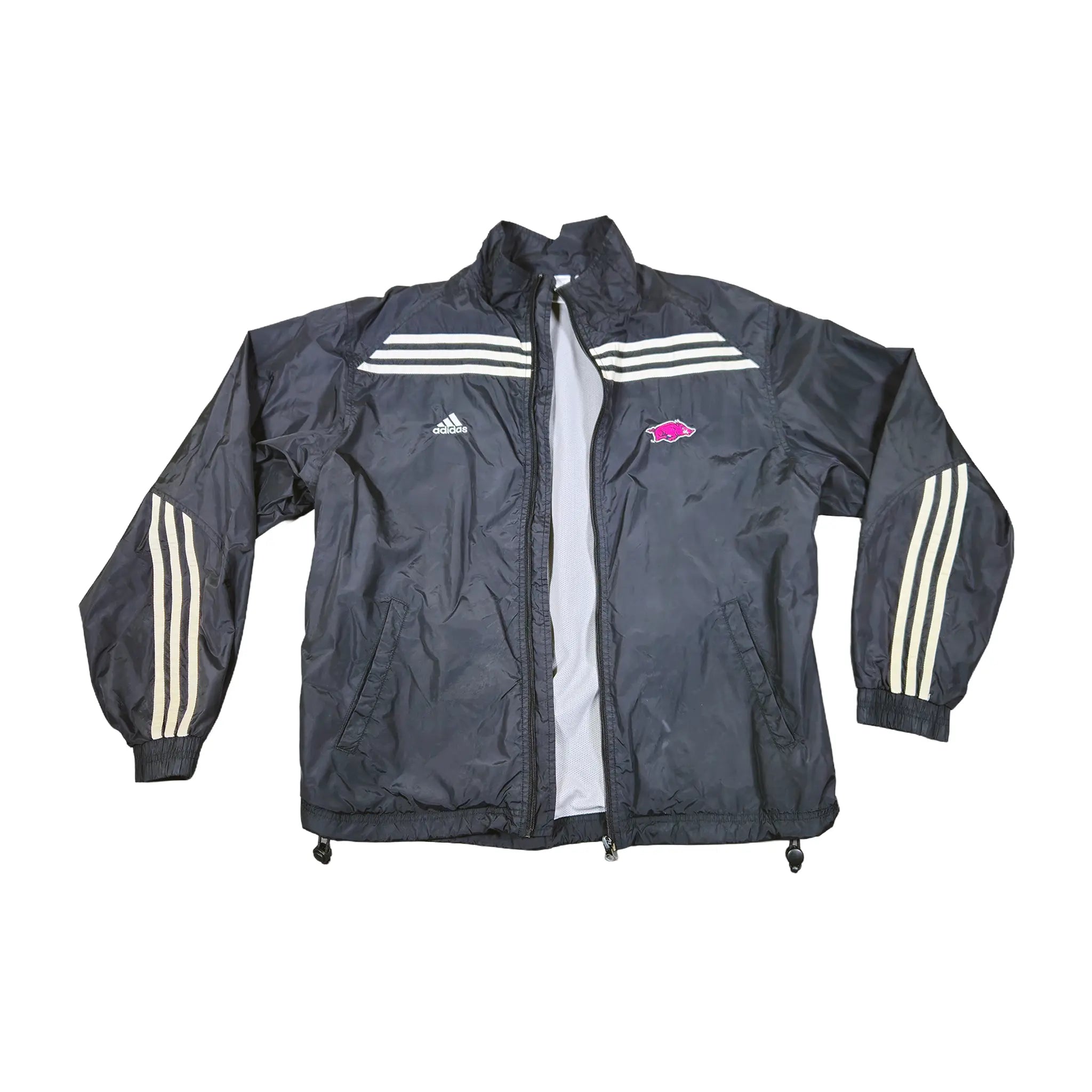 Vintage 2000s Adidas Arkansas Razorbacks "Pink Out" Windbreaker
