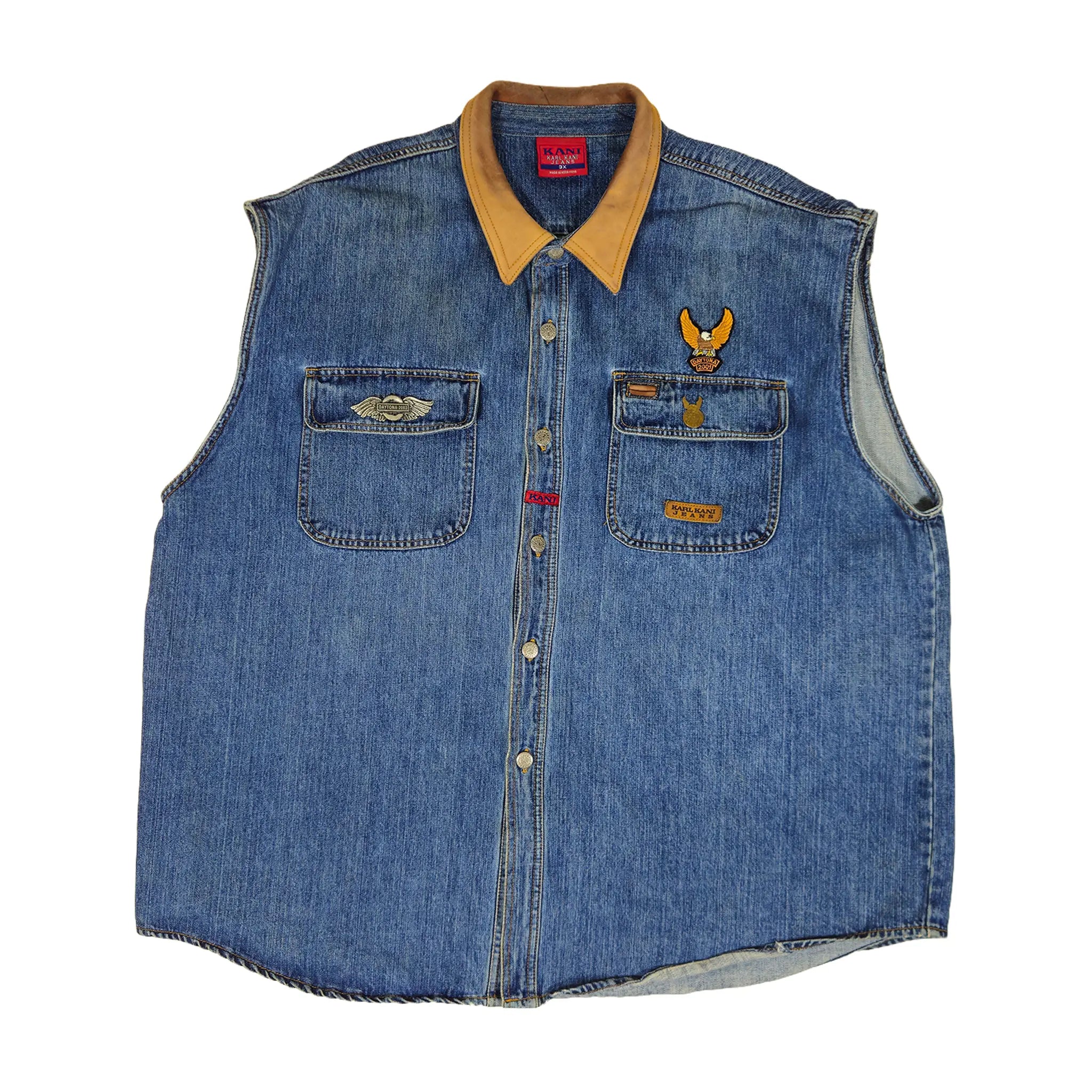 Vintage Karl Kani Jeans 3X Daytona Custom Denim Vest