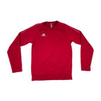 Adidas Red Pinstripe Pullover Crewneck