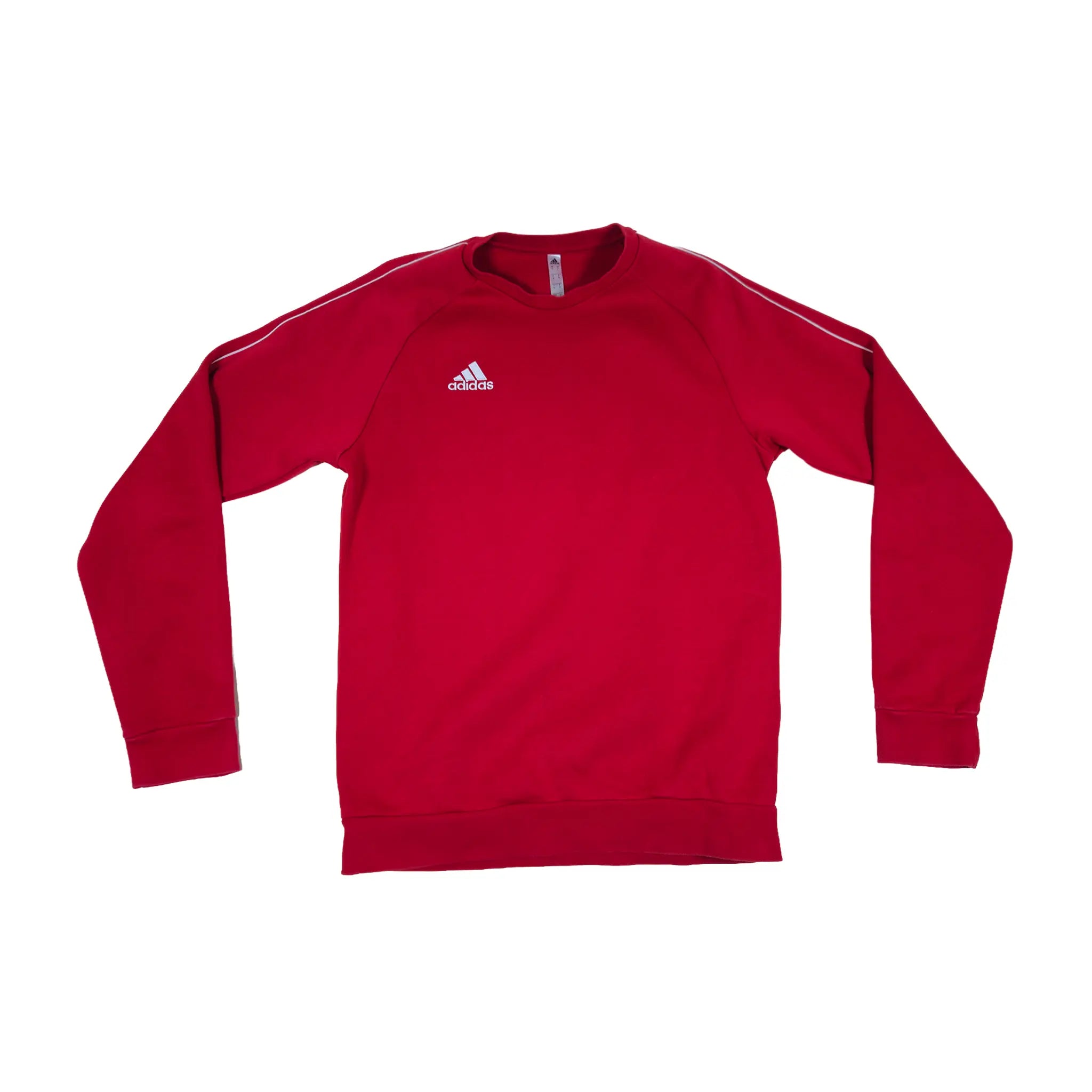 Adidas Red Pinstripe Pullover Crewneck
