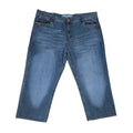Vintage Y2K Chams Jeans Co. Heavily Studded & Embroidered Plus-Size Cropped Baggy Jeans