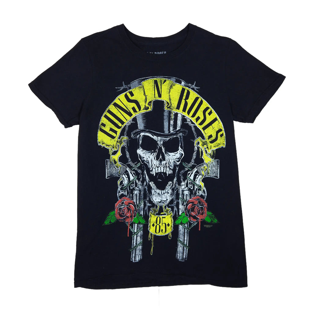 Official Guns N' Roses Skull & Roses '85 Graphic Tee