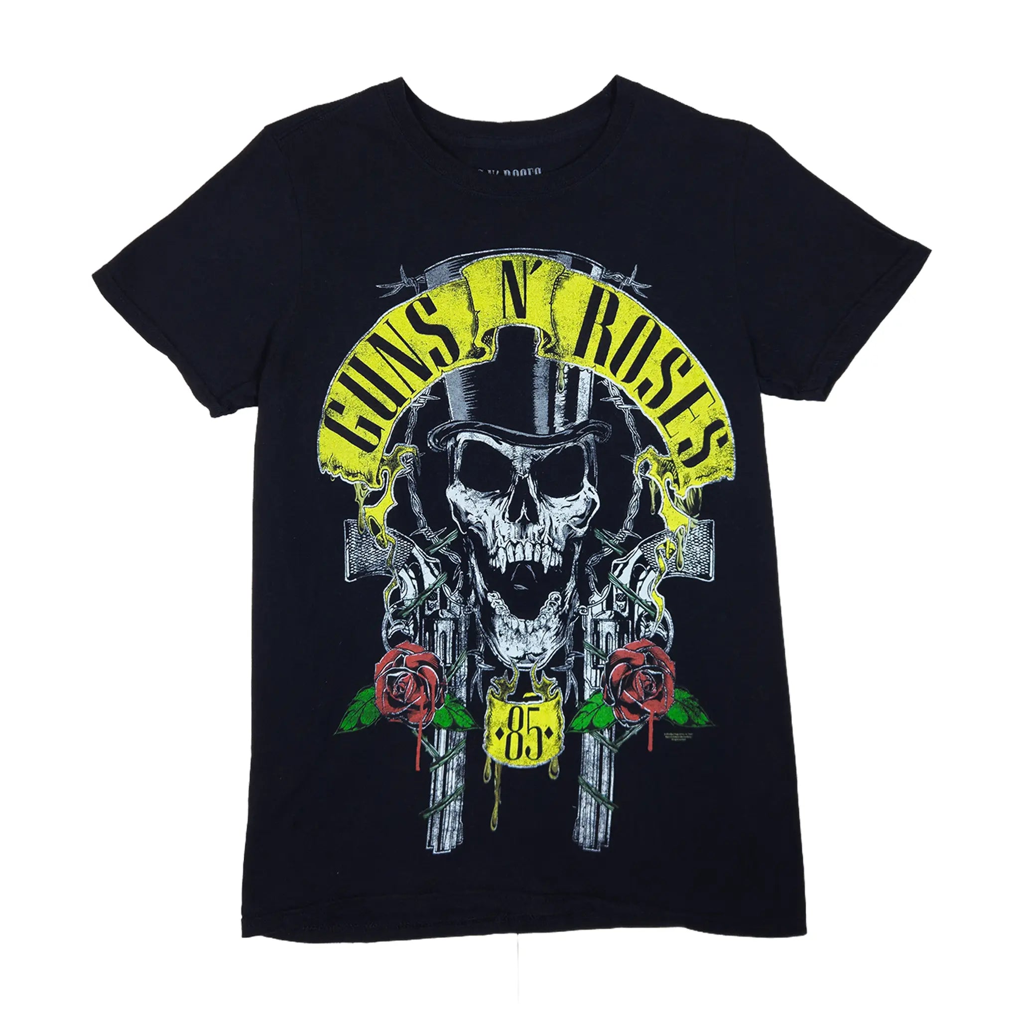 Official Guns N' Roses Skull & Roses '85 Graphic Tee