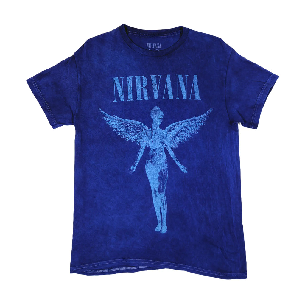 Nirvana "In Utero" Blue Mineral Wash Band Tee