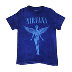 Nirvana "In Utero" Blue Mineral Wash Band Tee