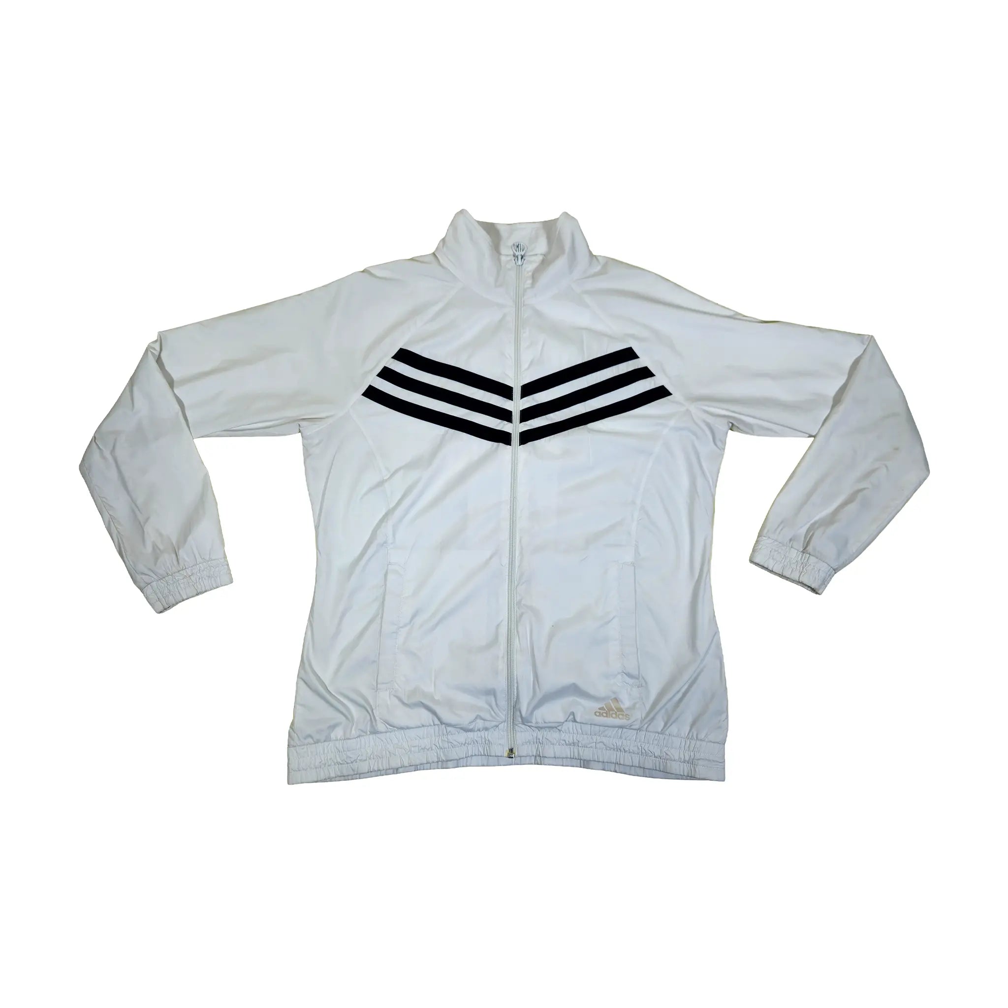 White Adidas Full-Zip Sportswear Mesh-Lined Track Jacket