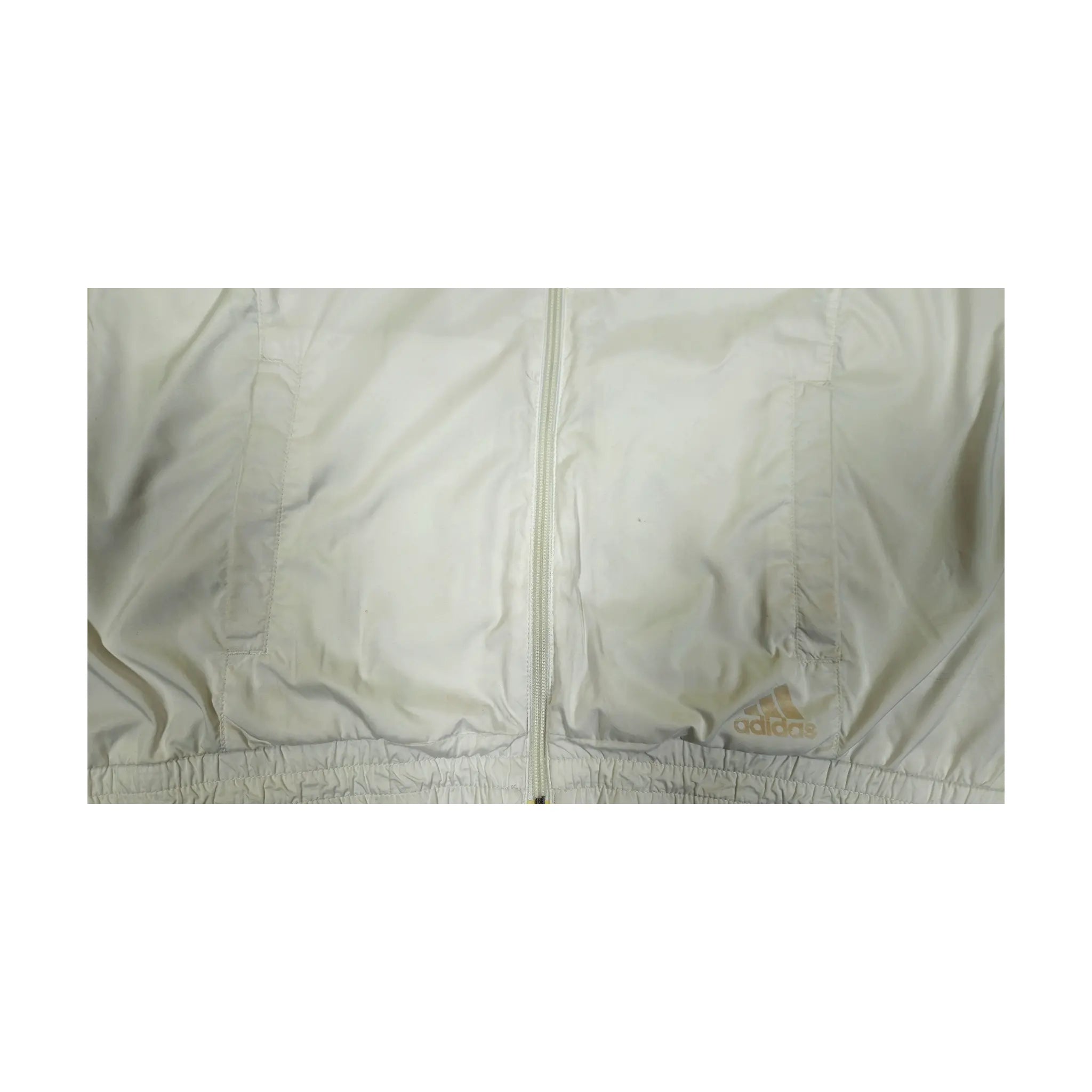 White Adidas Full-Zip Sportswear Mesh-Lined Track Jacket