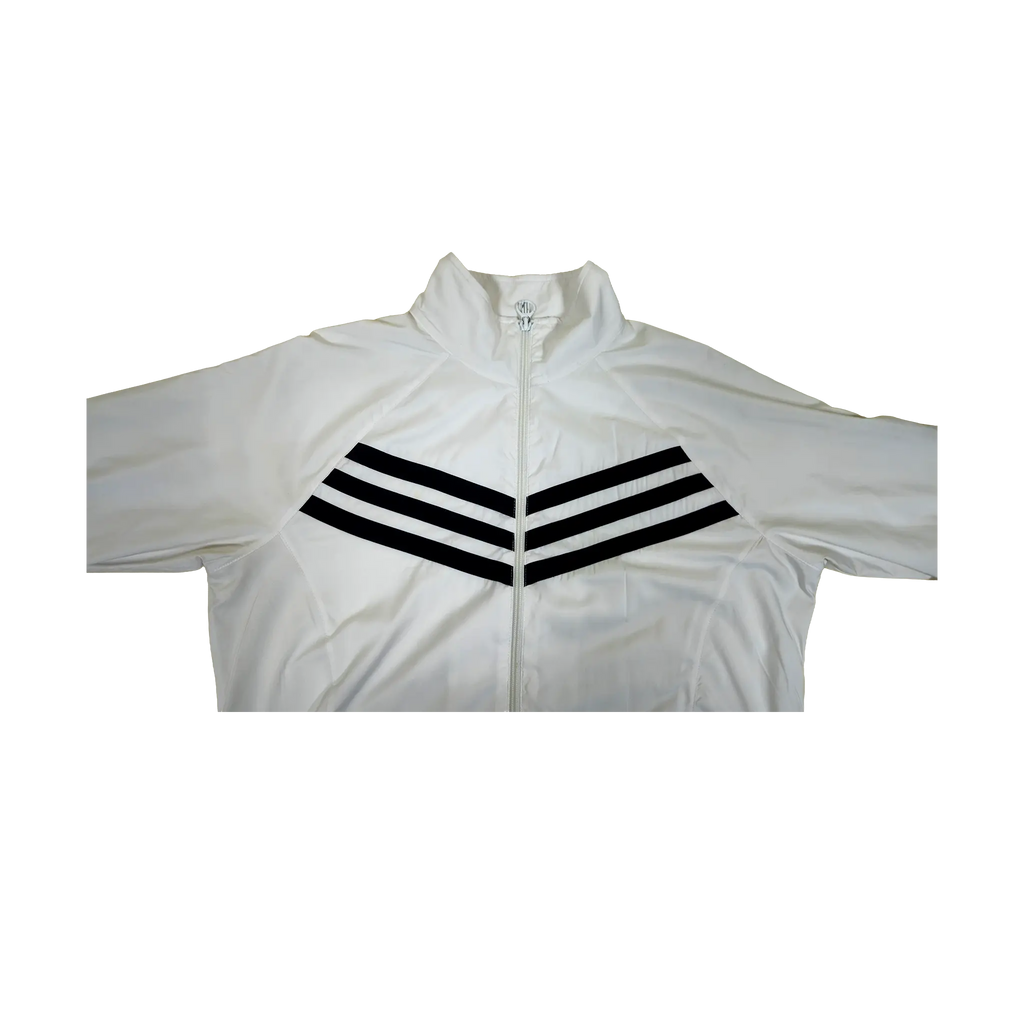 White Adidas Full-Zip Sportswear Mesh-Lined Track Jacket