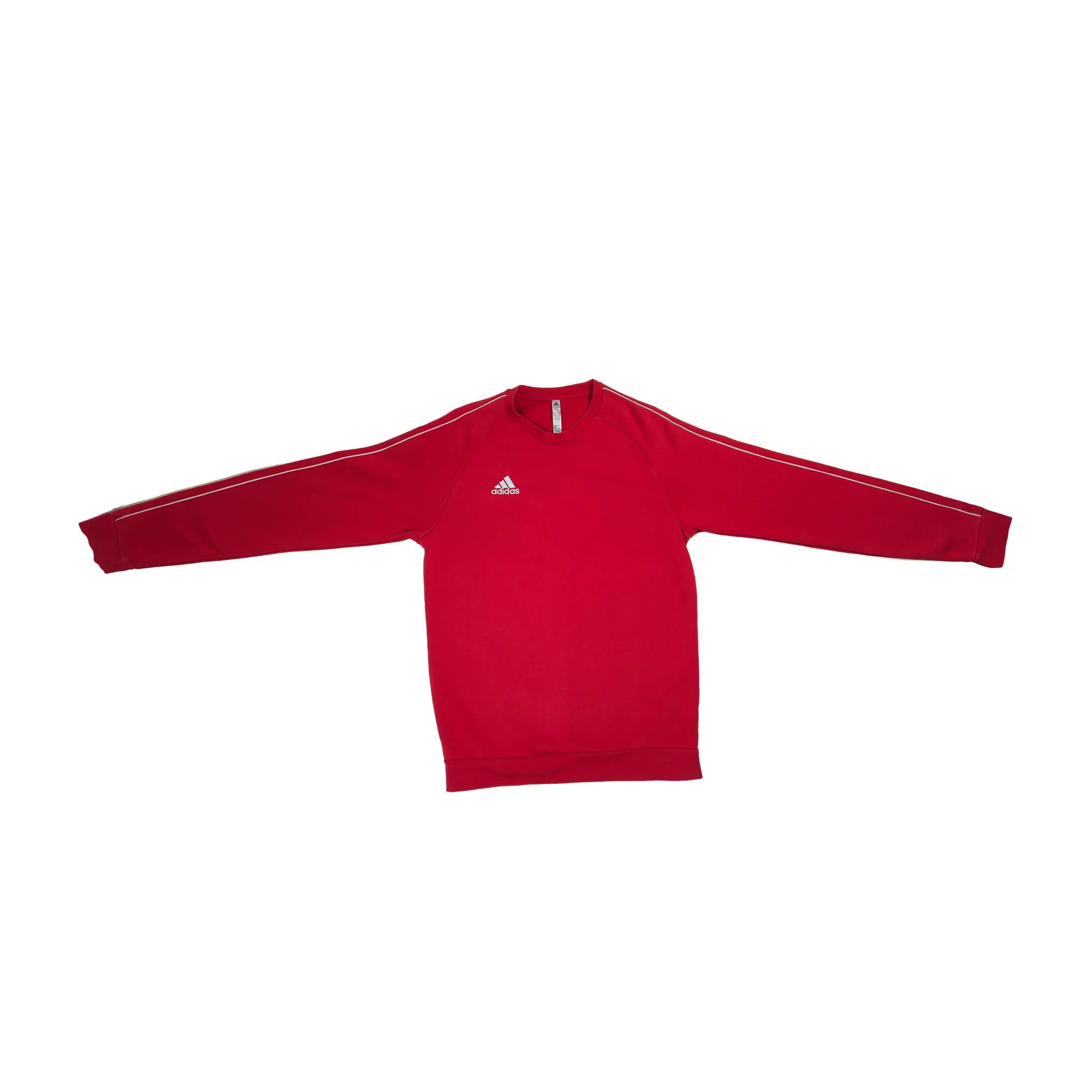 Adidas Red Pinstripe Pullover Crewneck