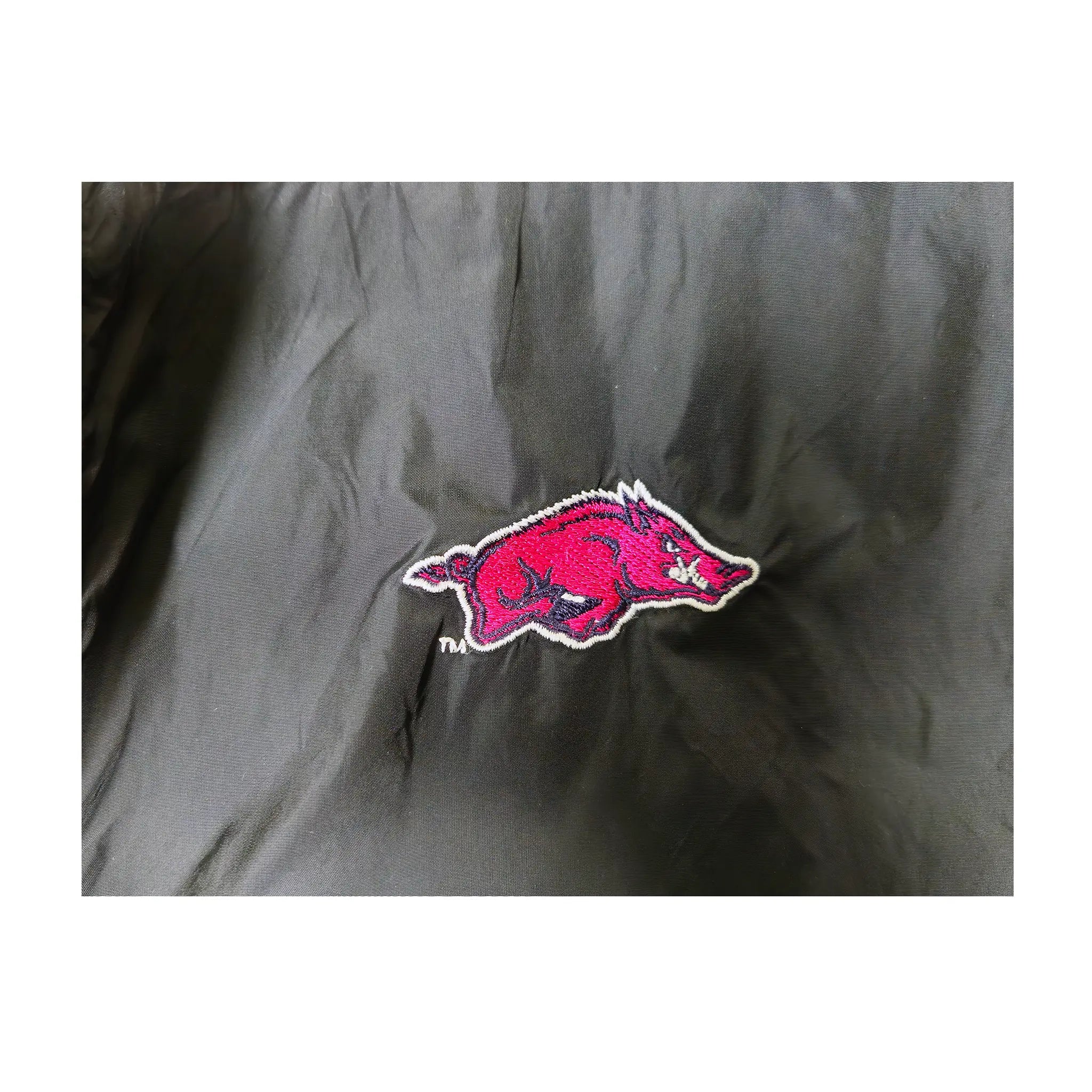 Vintage 2000s Adidas Arkansas Razorbacks "Pink Out" Windbreaker