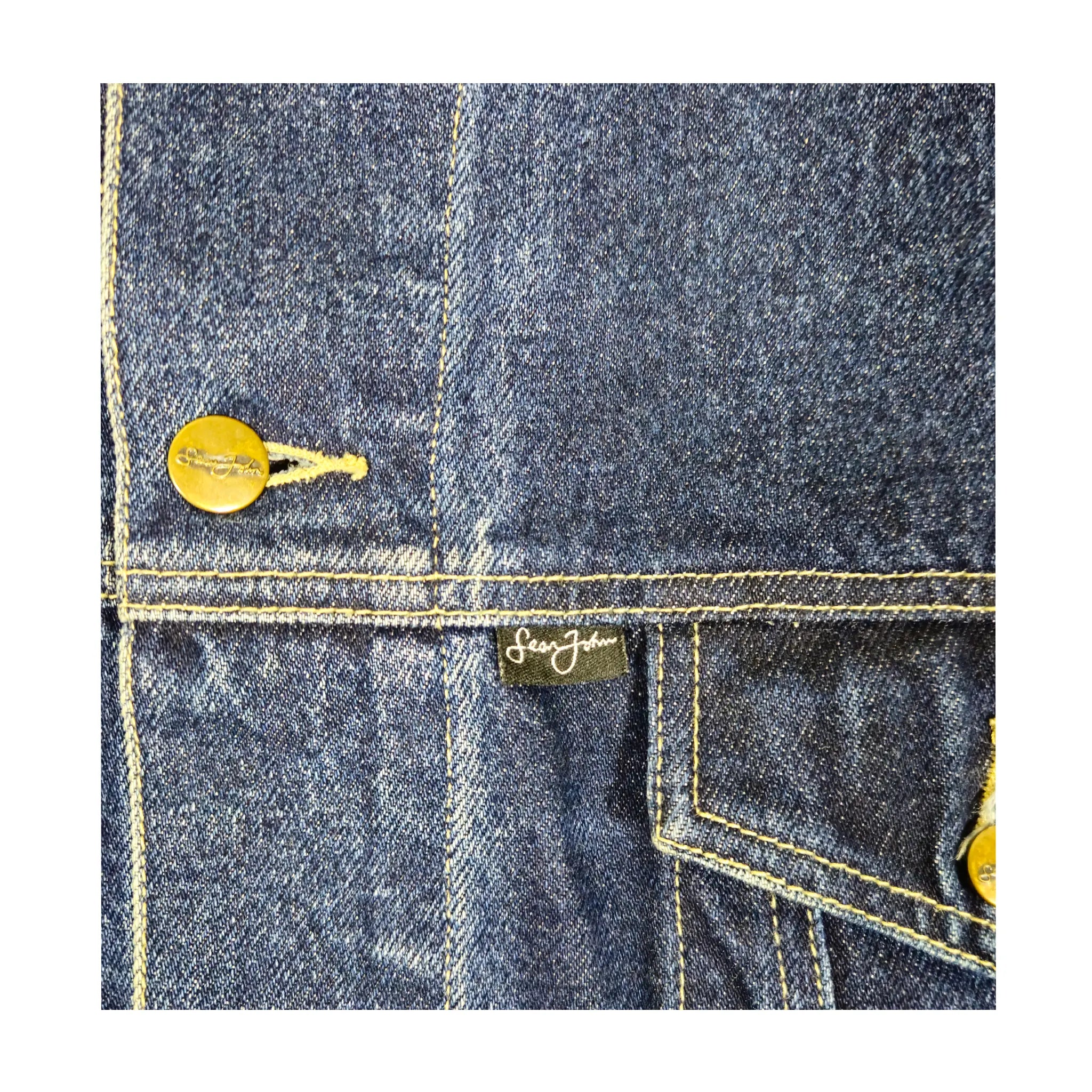 Vintage Sean John Classic Baggy XXL Denim Trucker Jacket