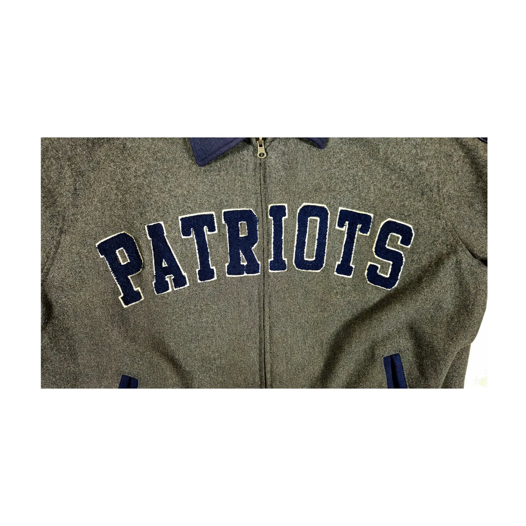 Retro Mid-2000s Patriots Heavyweight Wool Bomber Jacket