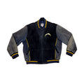 Retro Mid-2000s Chargers Genuine Suede Bomber Jacket