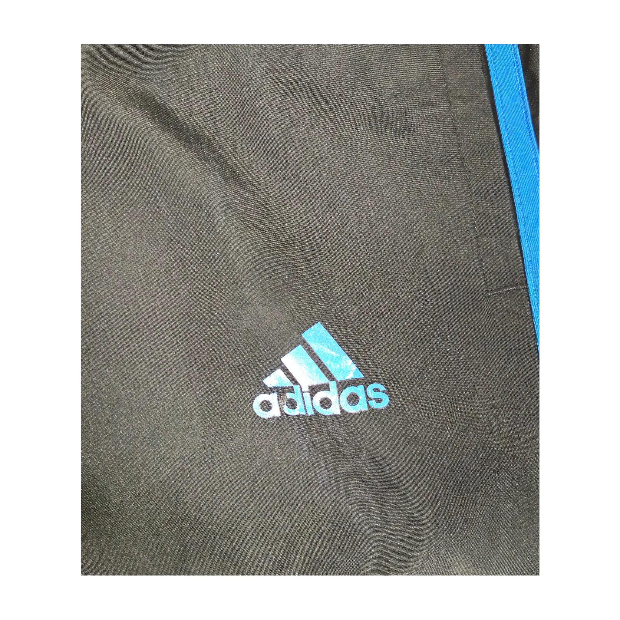 Adidas Blue 3-Stripe Windbreaker Trousers