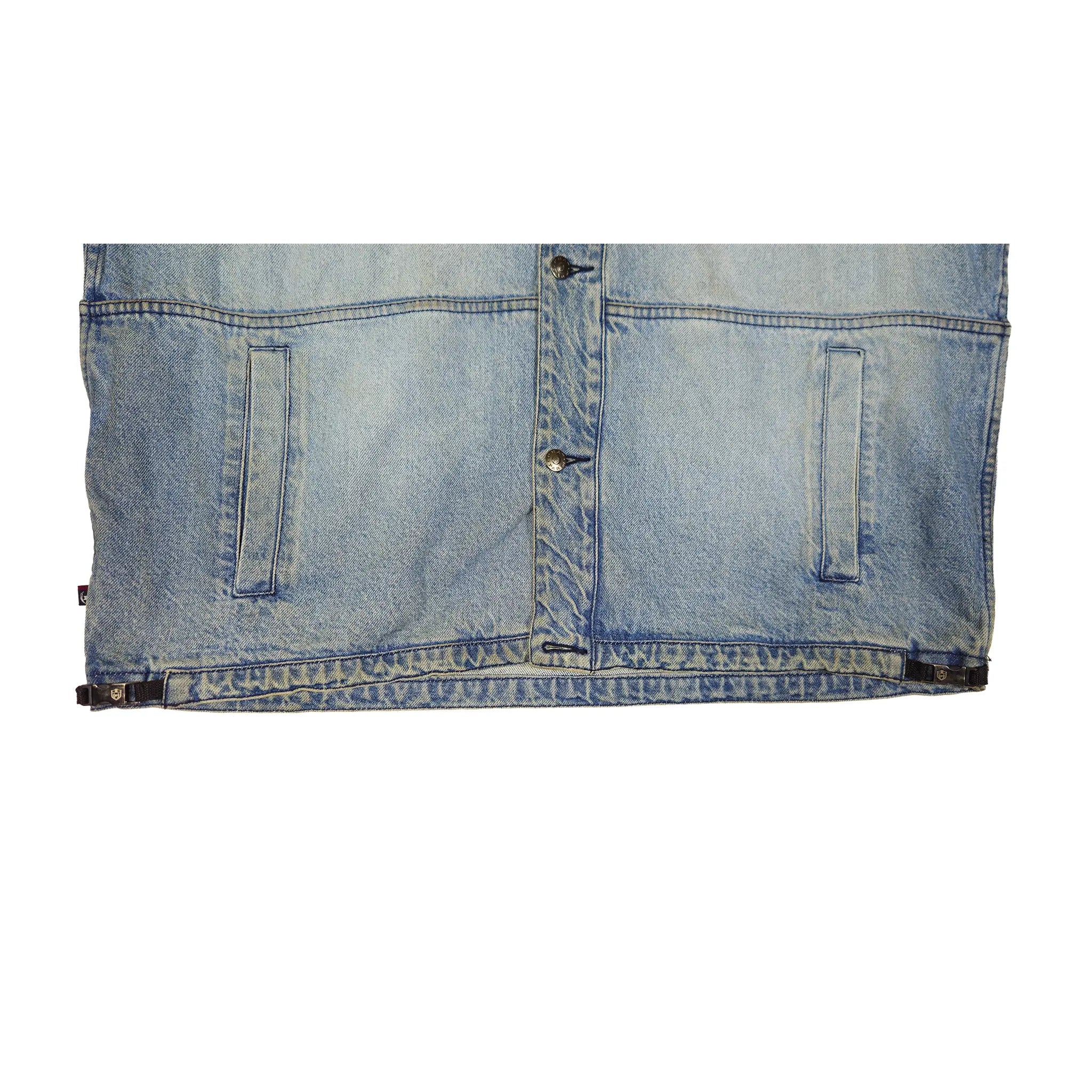 Vintage Phat Farm Archival Utility Tactical Buckle XXL Denim Jacket