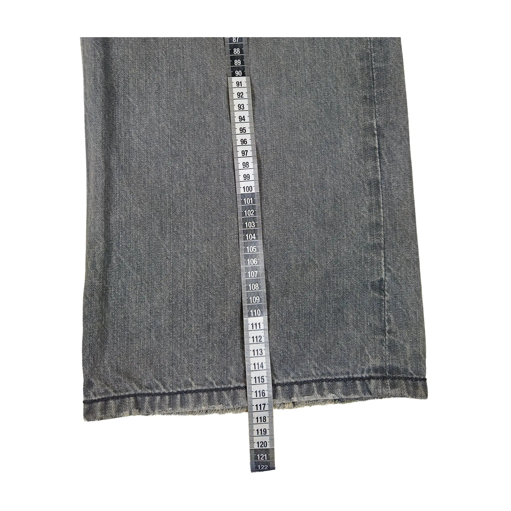 Vintage Y2K Coogi Contrast-Stitch Faded Grey Baggy Jeans