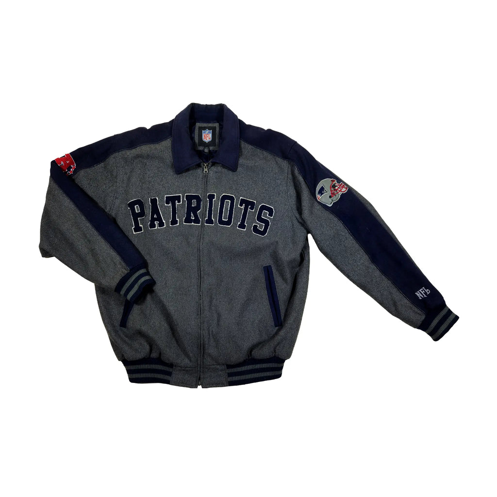 Retro Mid-2000s Patriots Heavyweight Wool Bomber Jacket