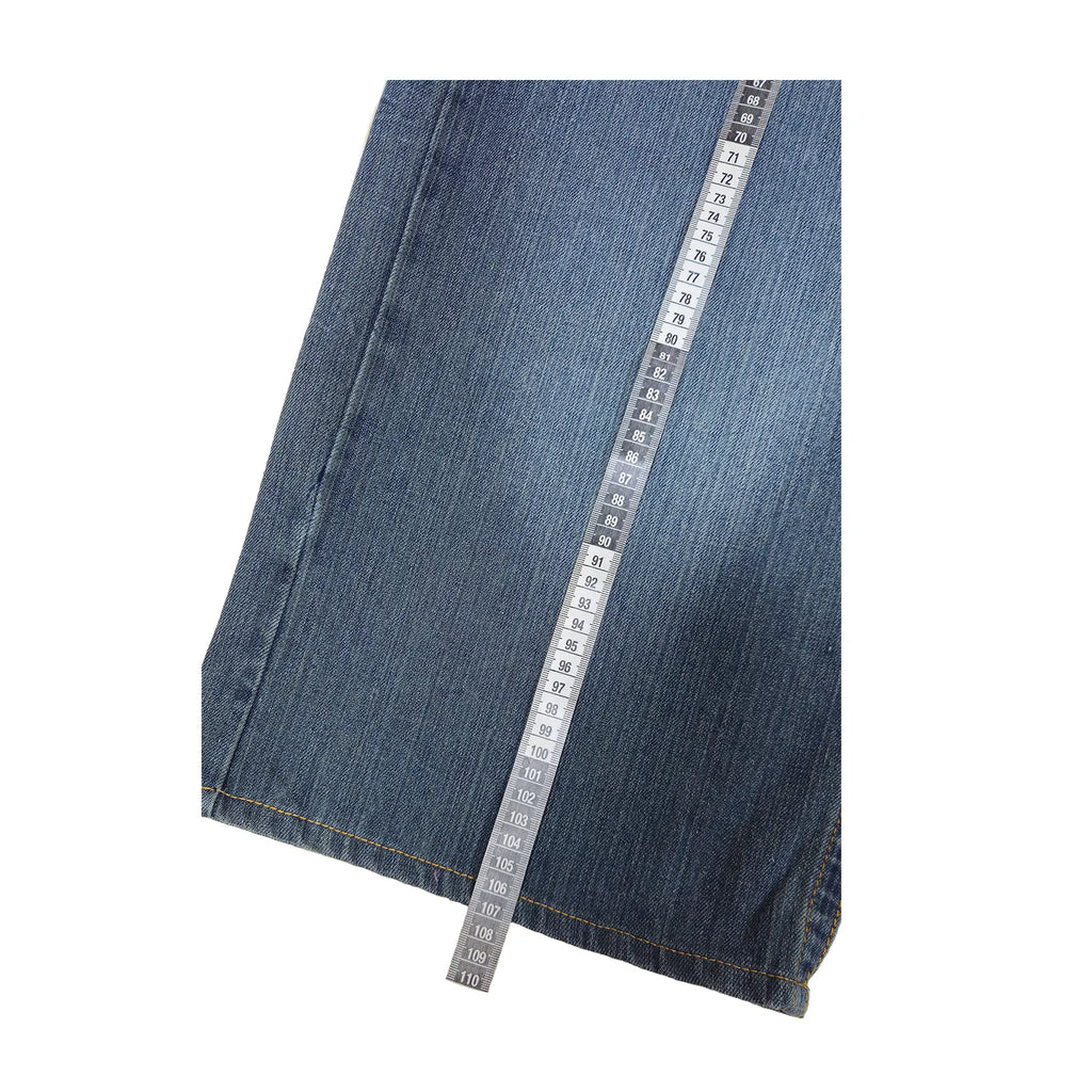 Vintage Y2K Chams Jeans Co. Heavily Studded & Embroidered Plus-Size Cropped Baggy Jeans