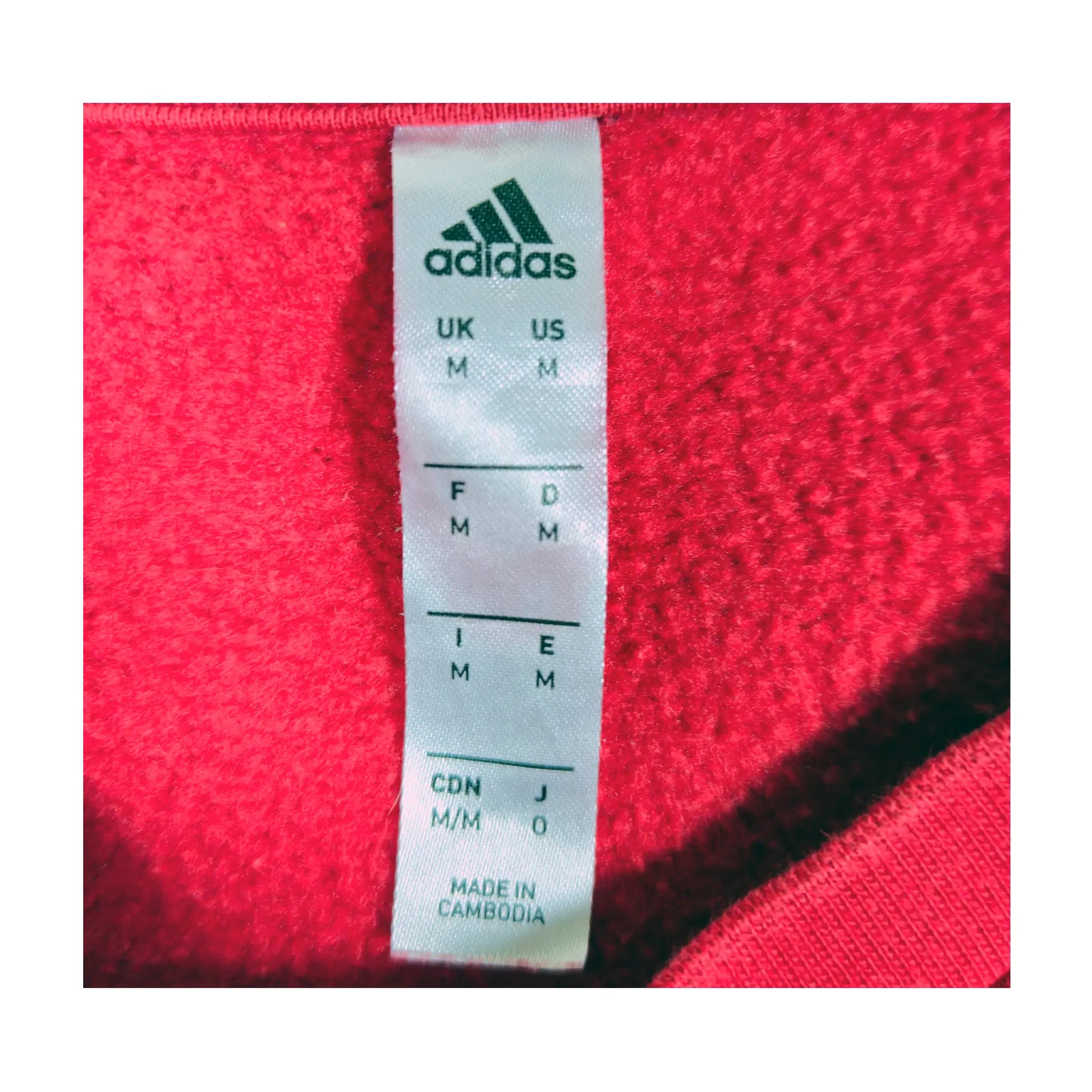 Adidas Red Pinstripe Pullover Crewneck