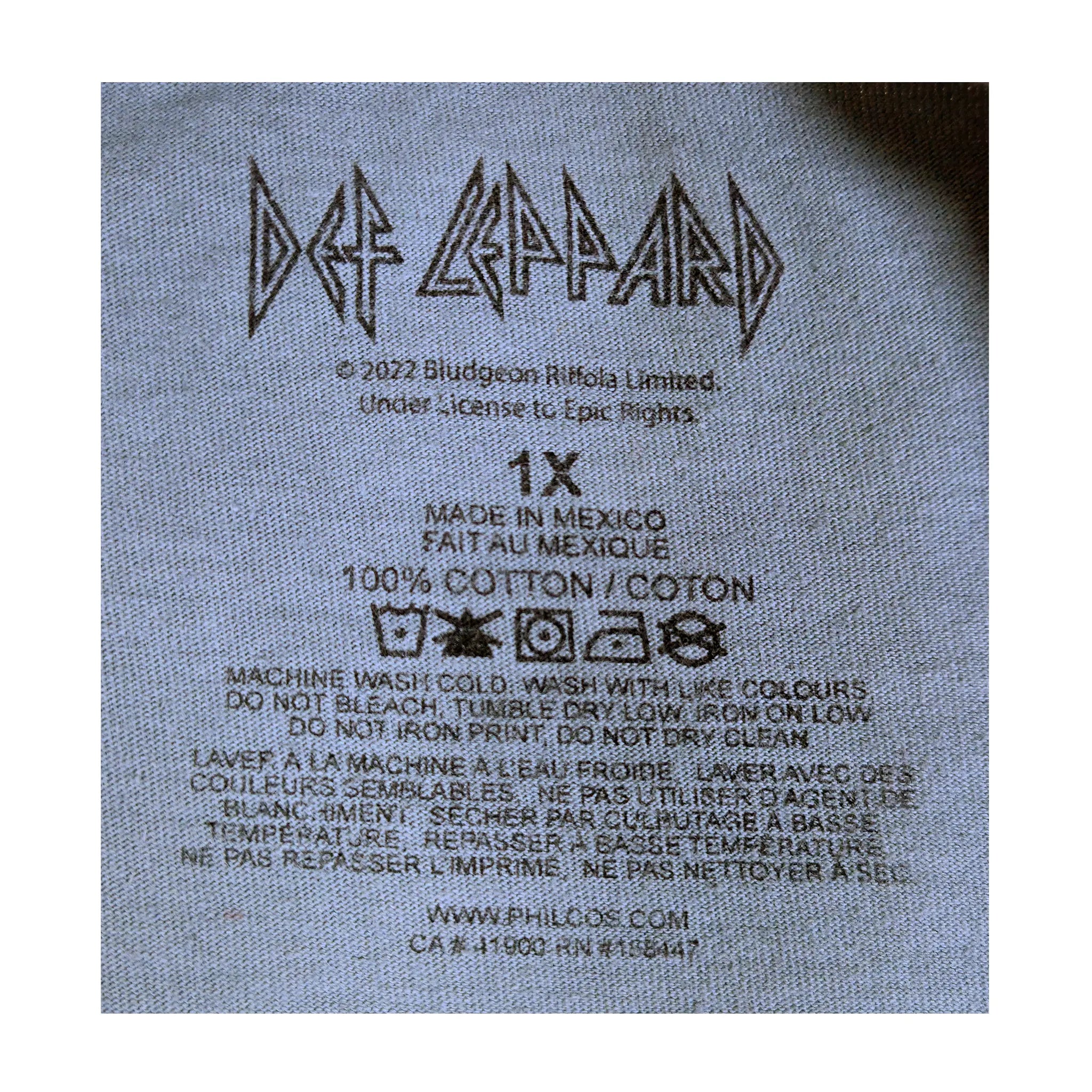 2022 Def Leppard Rock Graphic Faded T-Shirt