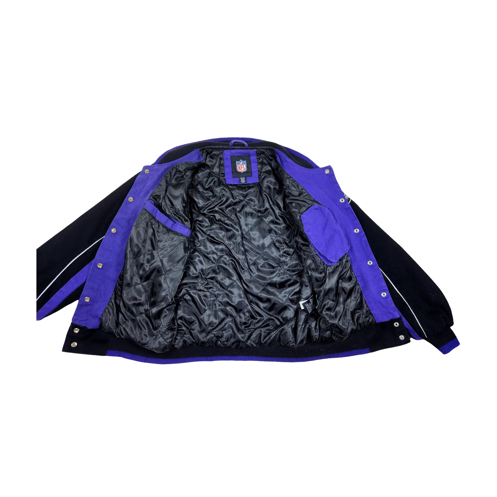 Retro G-III Baltimore Ravens Heavyweight Quilted Bomber Jacket