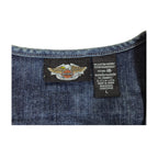 Official Harley-Davidson Women's Embroidered Zip-Up Denim Vest