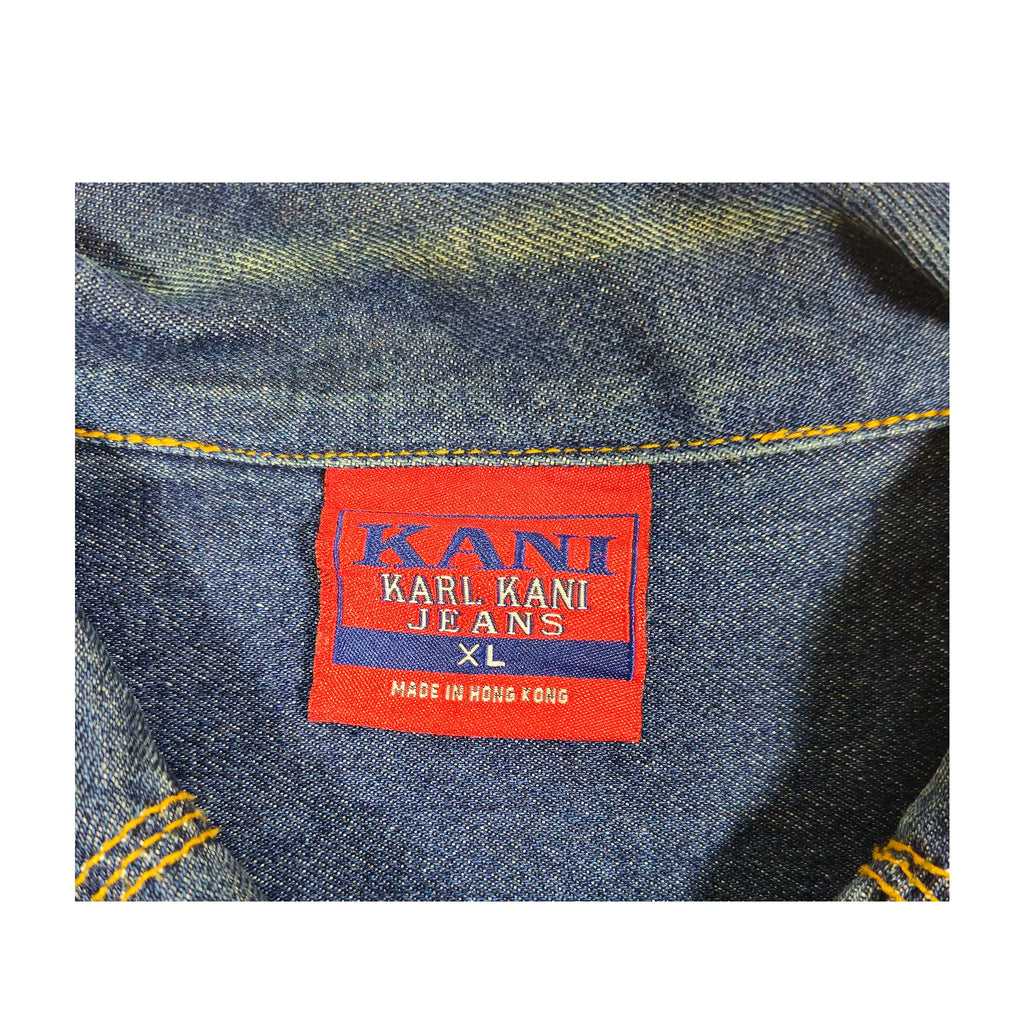 Vintage Karl Kani Jeans Heavyweight Dark Indigo Denim Overshirt