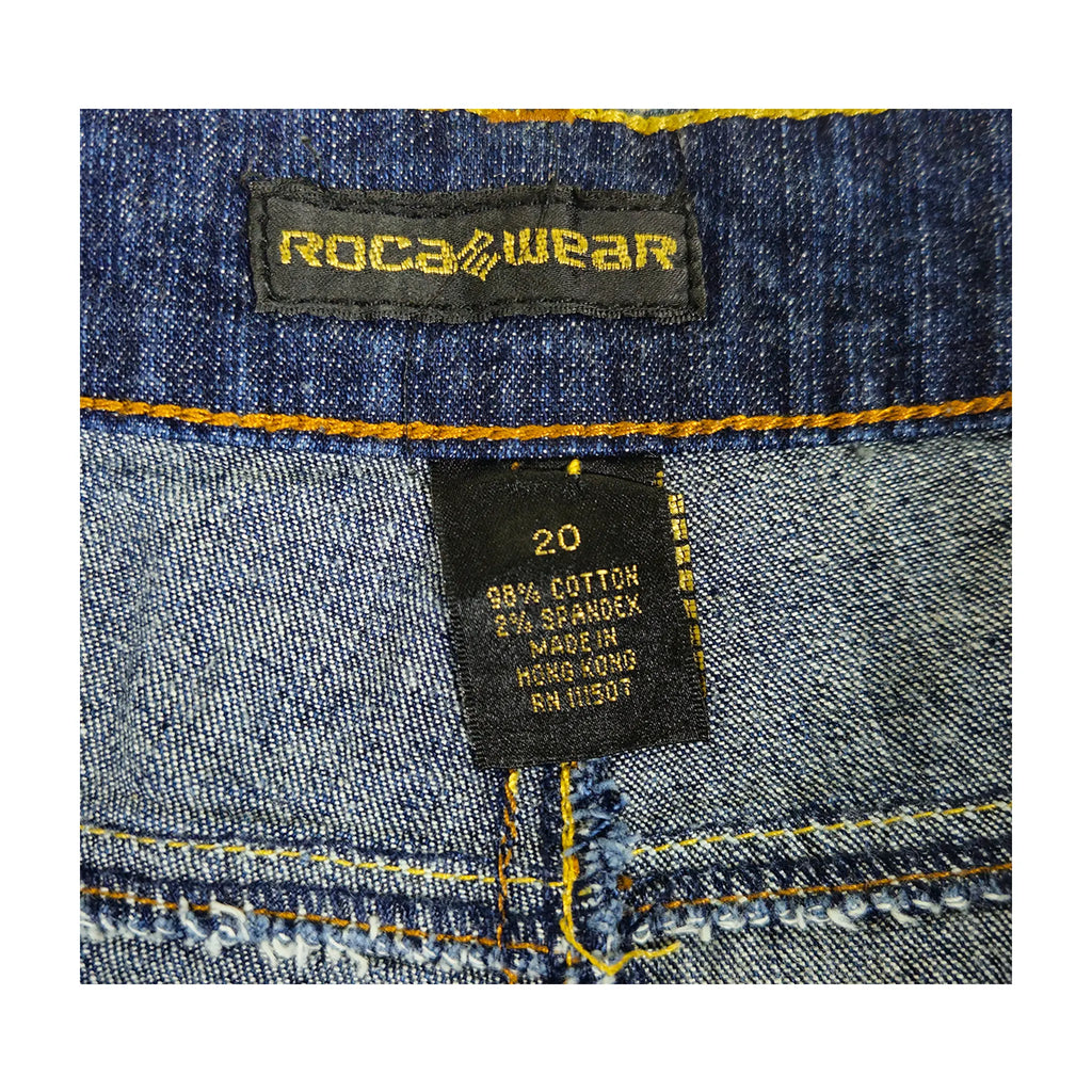 Vintage Y2K Rocawear Rainbow Monogram Embroidered Plus-Size Jeans