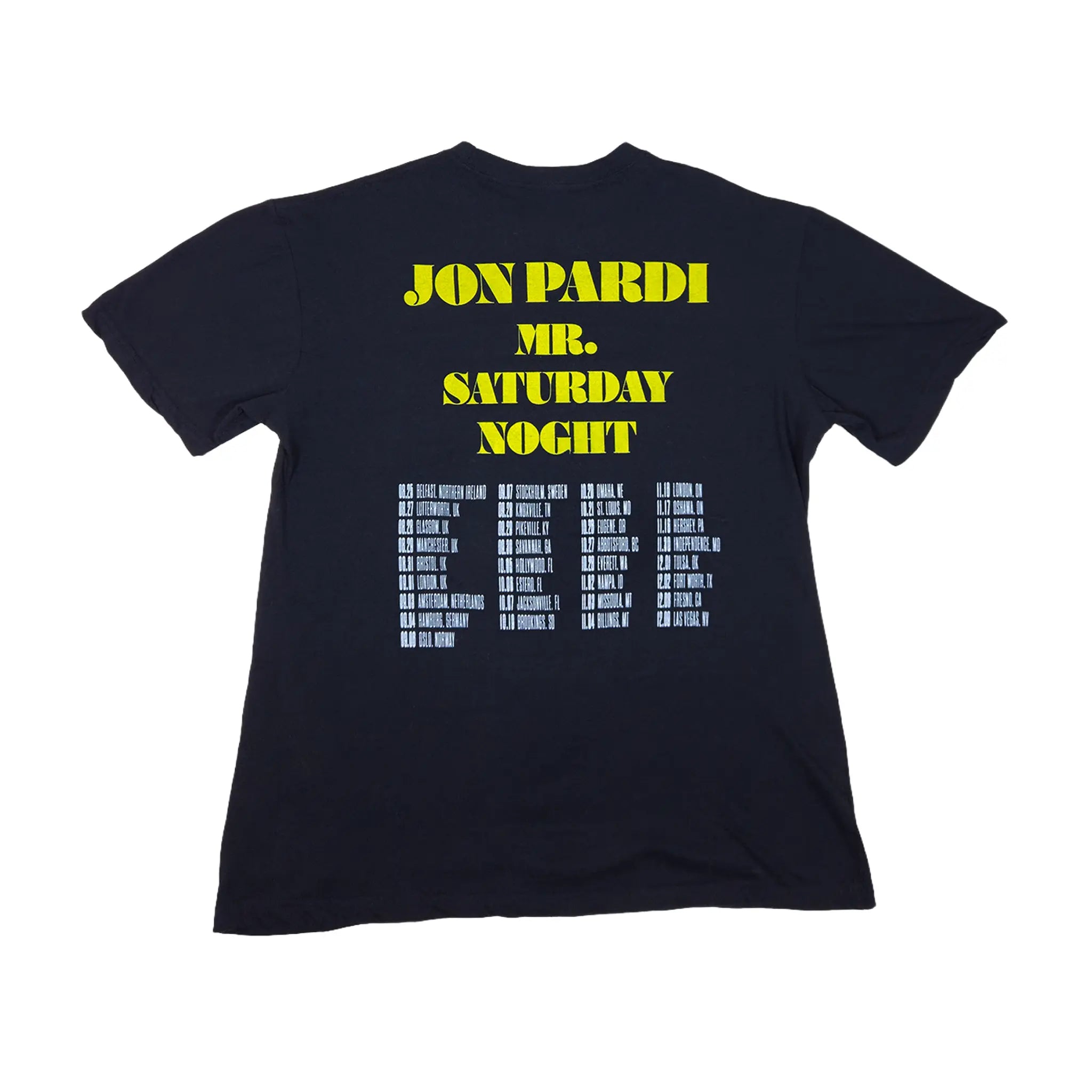 Official Jon Pardi 2023 "Mr. Saturday Night" Tour Tee