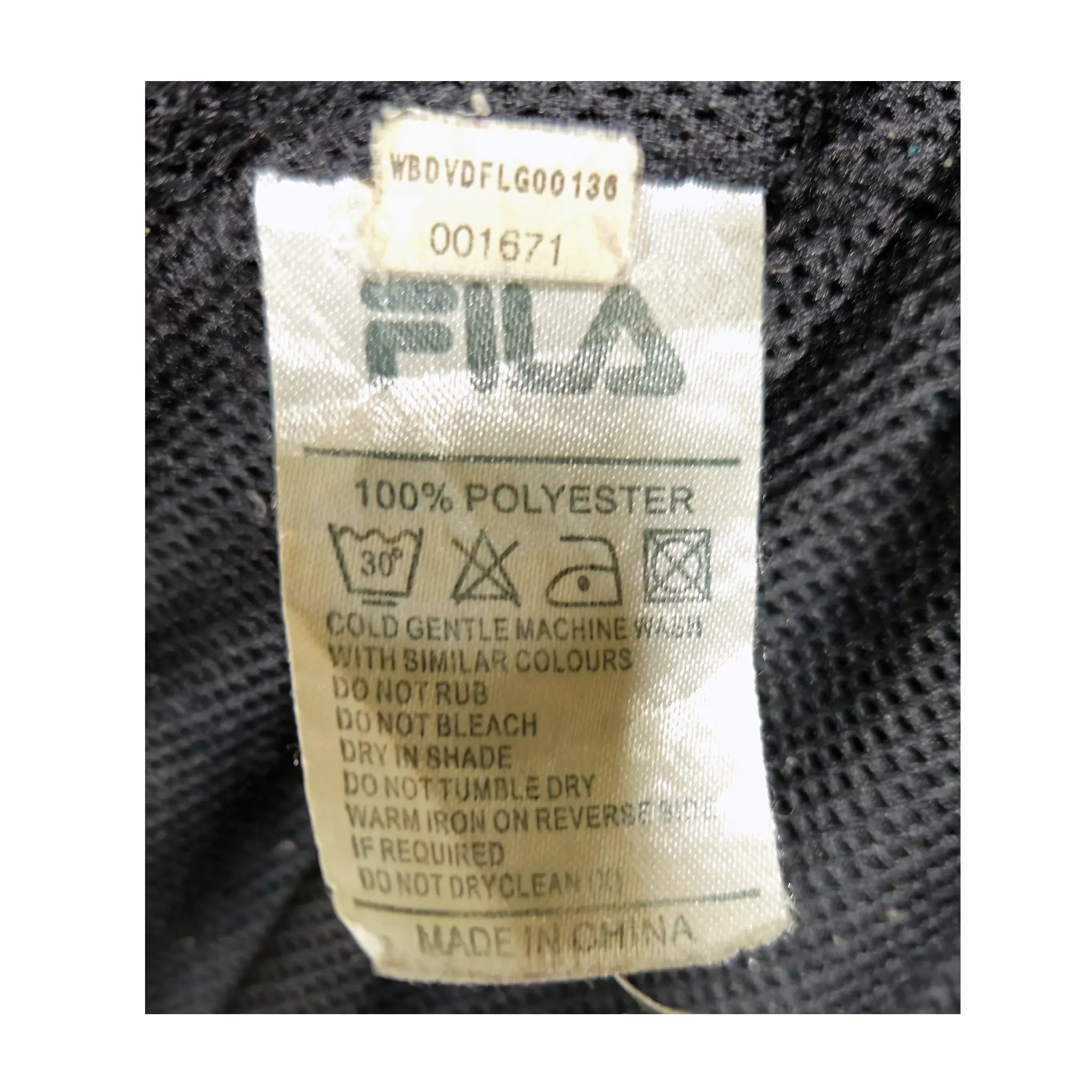 Fila Black Pinstripe Piping Windbreaker