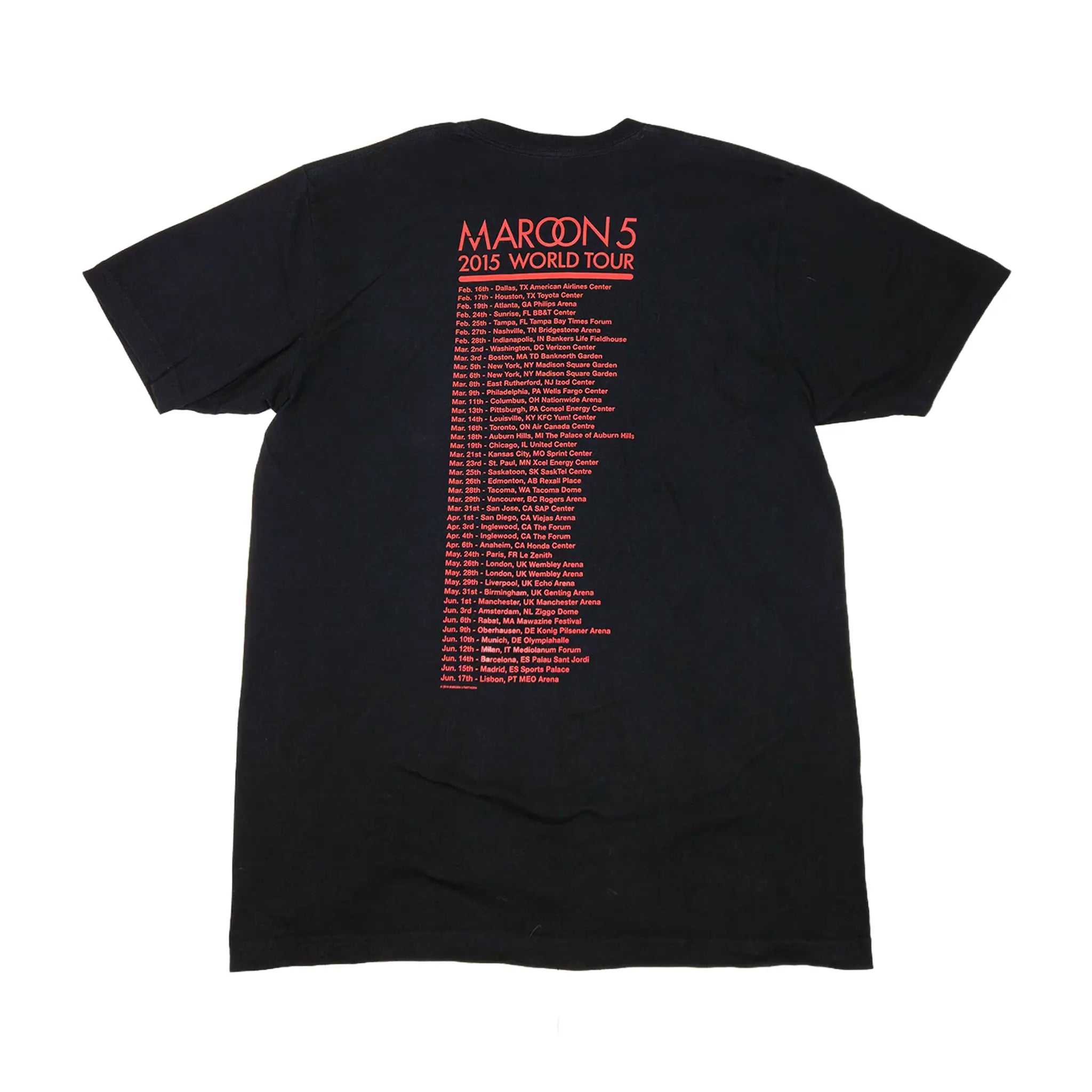Official Maroon 5 2015 "V" World Tour Tee