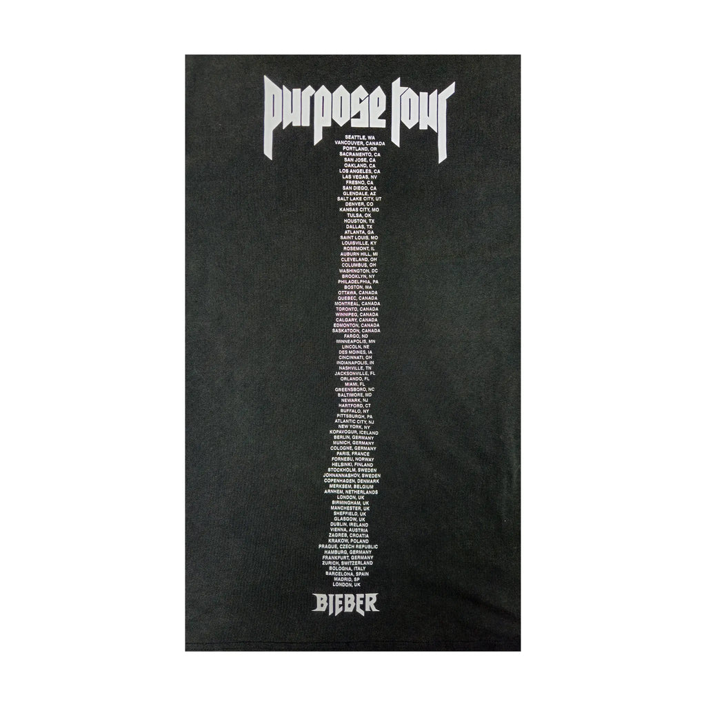 Justin Bieber "Purpose Tour" Gothic Logo Tee