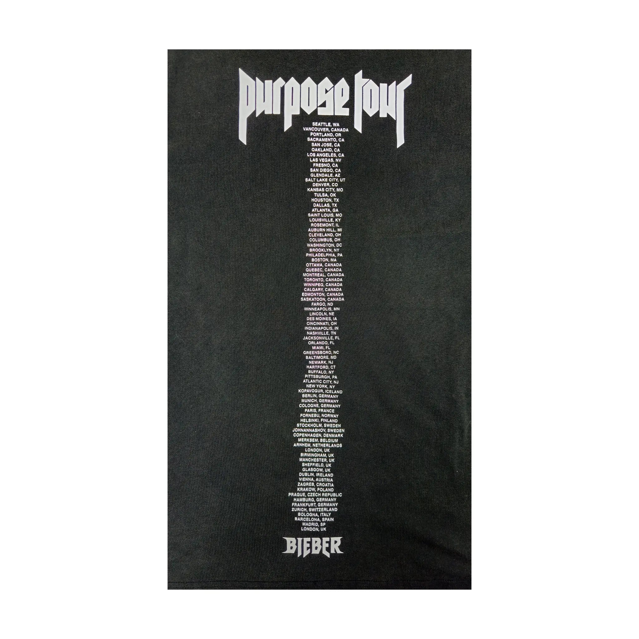 Justin Bieber "Purpose Tour" Gothic Logo Tee