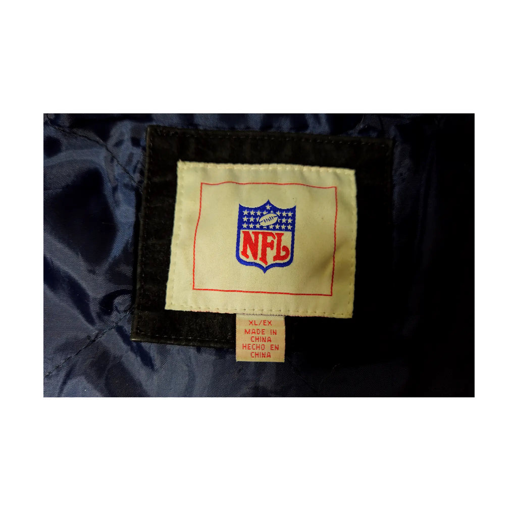 Retro Mid-2000s Chargers Genuine Suede Bomber Jacket