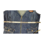 Official Harley-Davidson Women's Embroidered Zip-Up Denim Vest