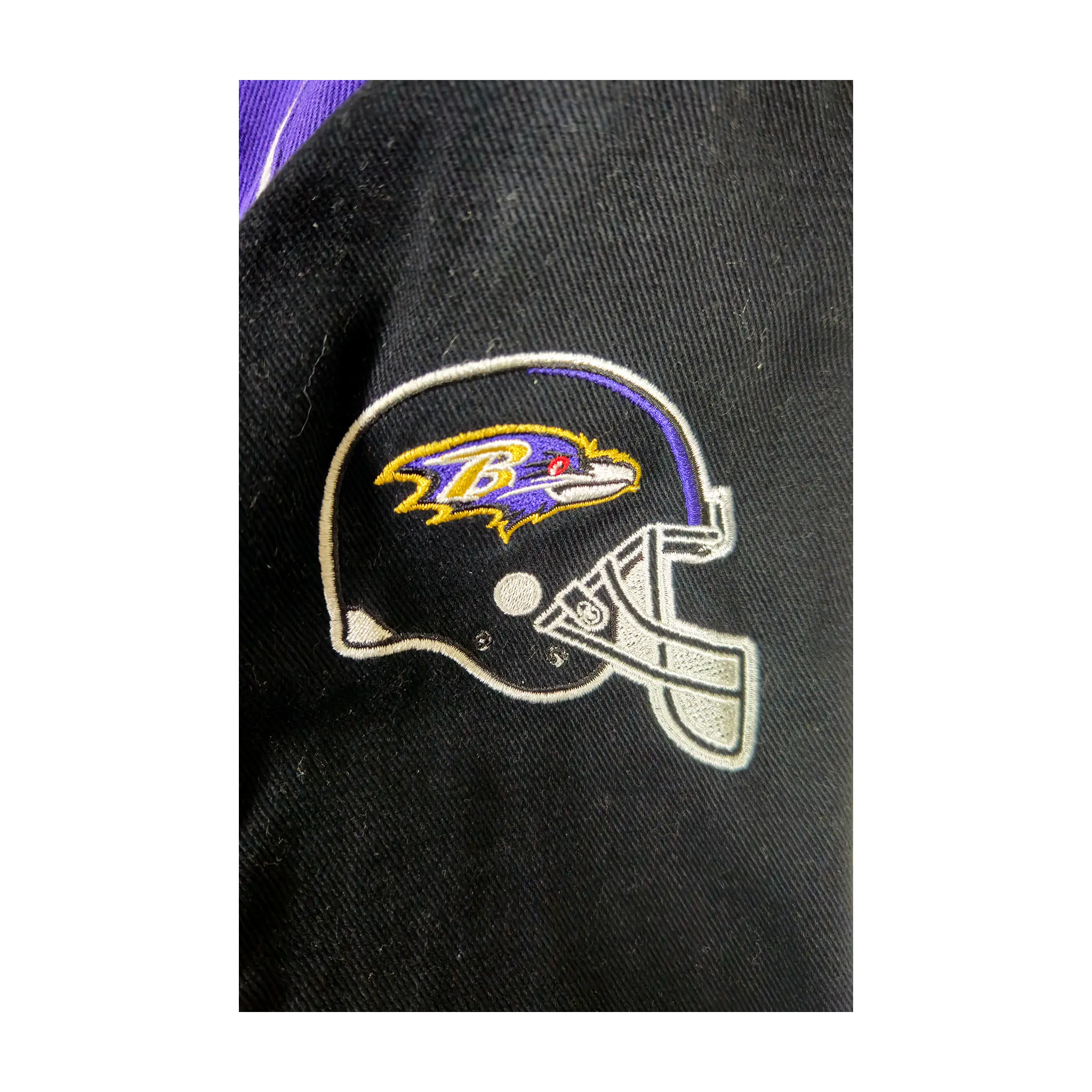 Retro G-III Baltimore Ravens Heavyweight Quilted Bomber Jacket