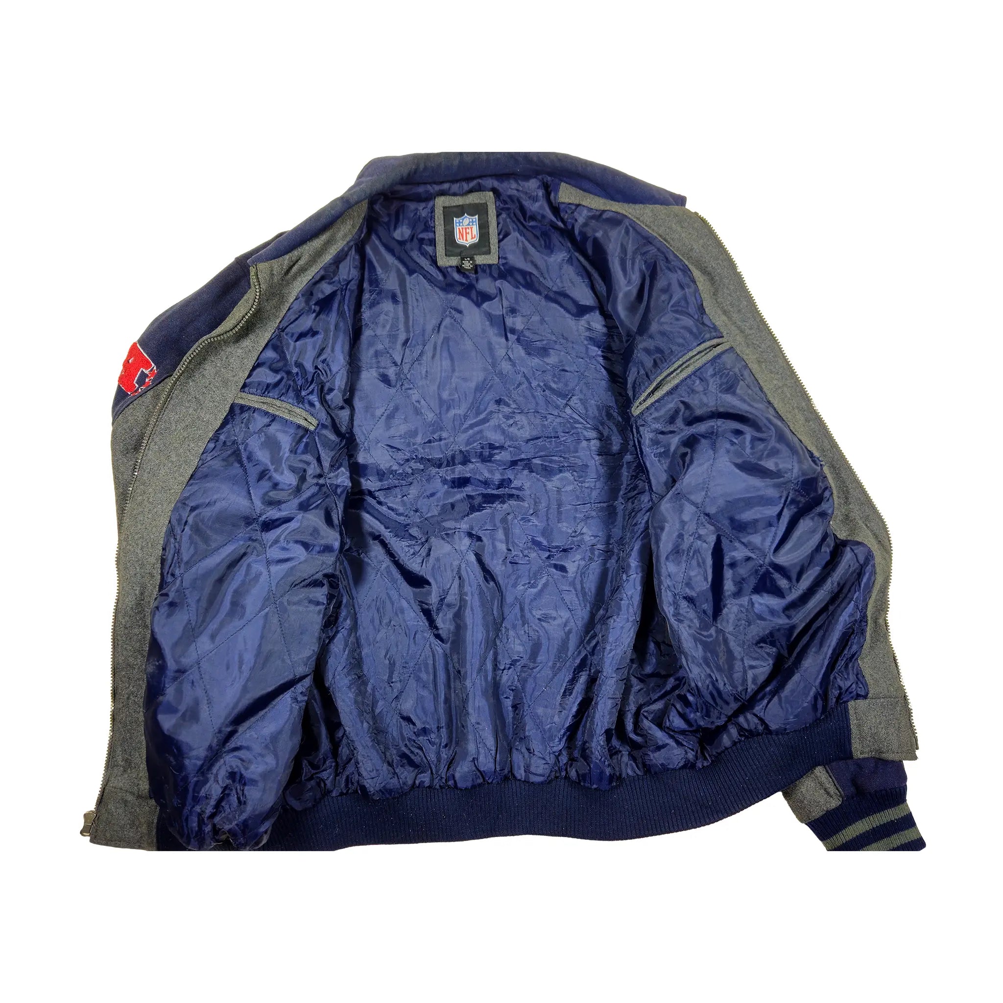 Retro Mid-2000s Patriots Heavyweight Wool Bomber Jacket
