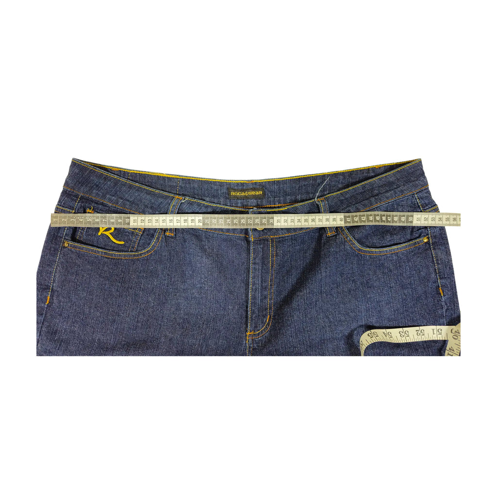 Vintage Y2K Rocawear Rainbow Monogram Embroidered Plus-Size Jeans